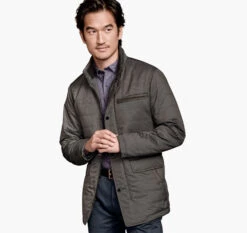 Perforated Quilted Jacket - 04903153-XXL