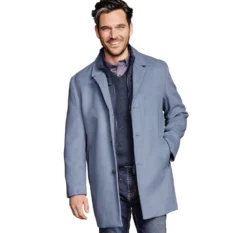 Wool-Blend Car Coat With Bib - 04903158-XXL