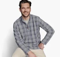 Printed Fleece Quarter-Zip - 07405554-XXL