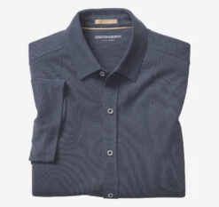 Vintage Birdseye Button-Front Shirt - 07405682-XXL