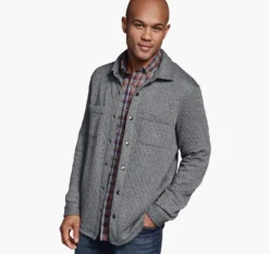 Quilted Snap-Front Knit - 07405810-XXL