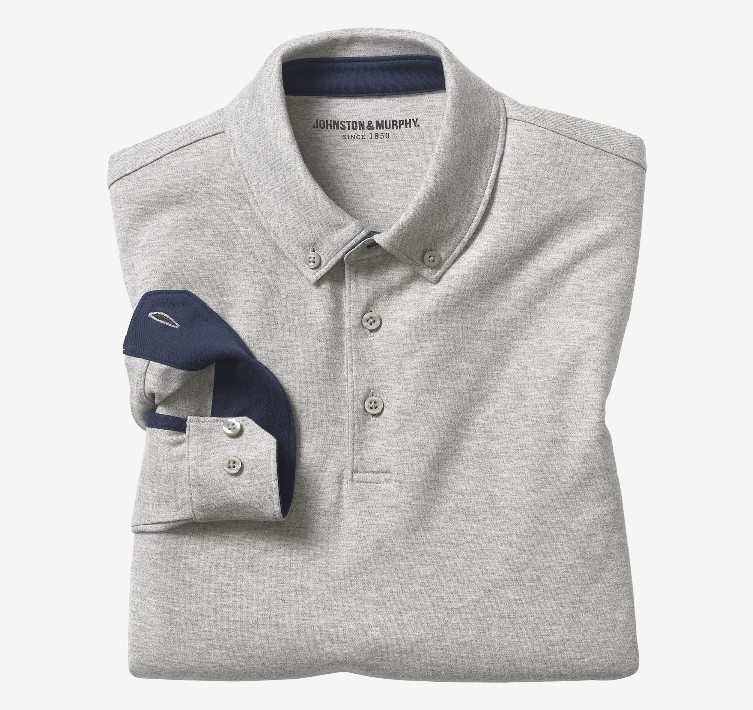 Liquid Cotton Long-Sleeve Polo - 07405912-S 1 Liquid Cotton Long-Sleeve Polo - 07405912-S