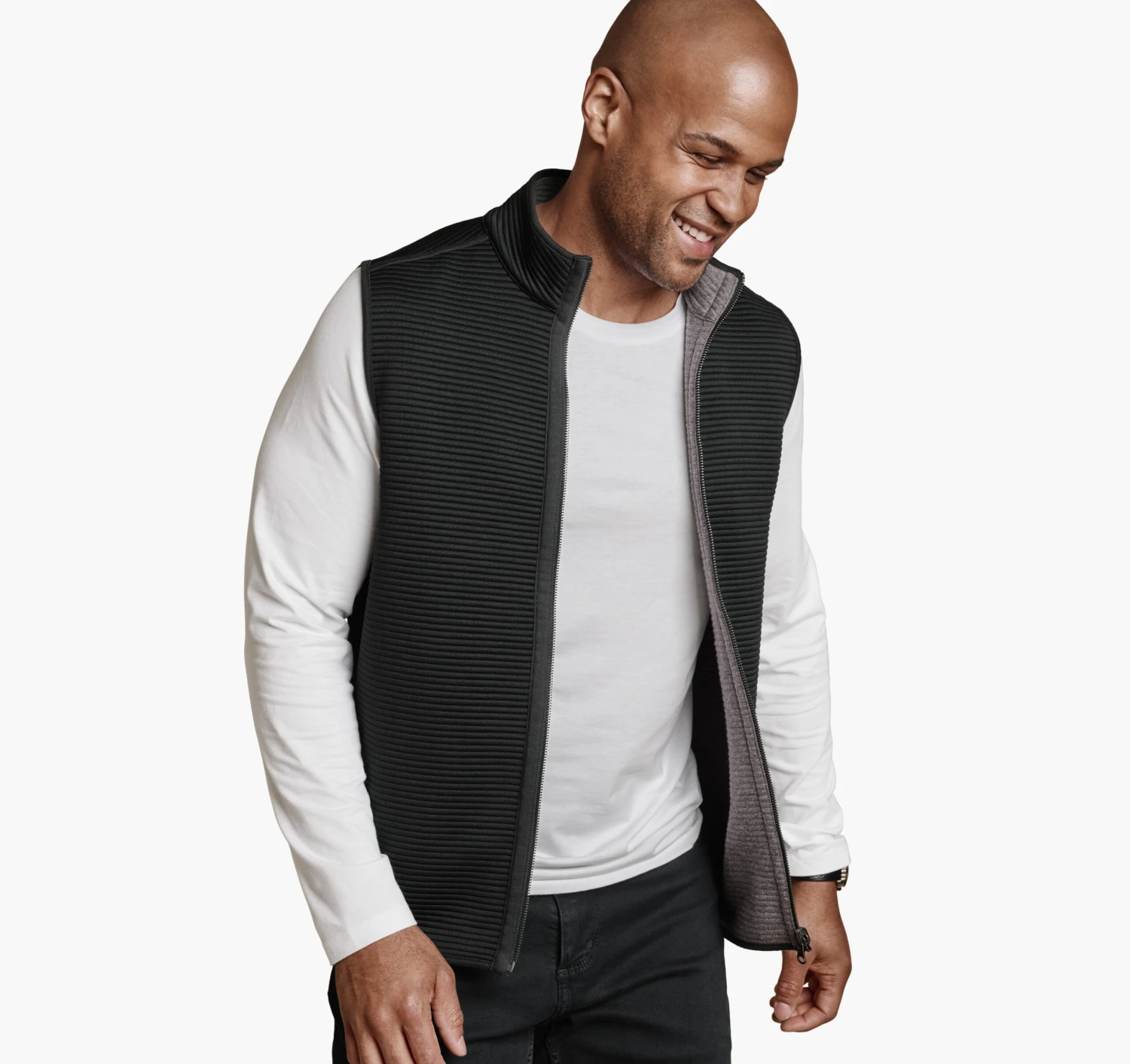 Reversible Channel Quilted Vest - 07405917-M 2 Reversible Channel Quilted Vest - 07405917-M - Image 2