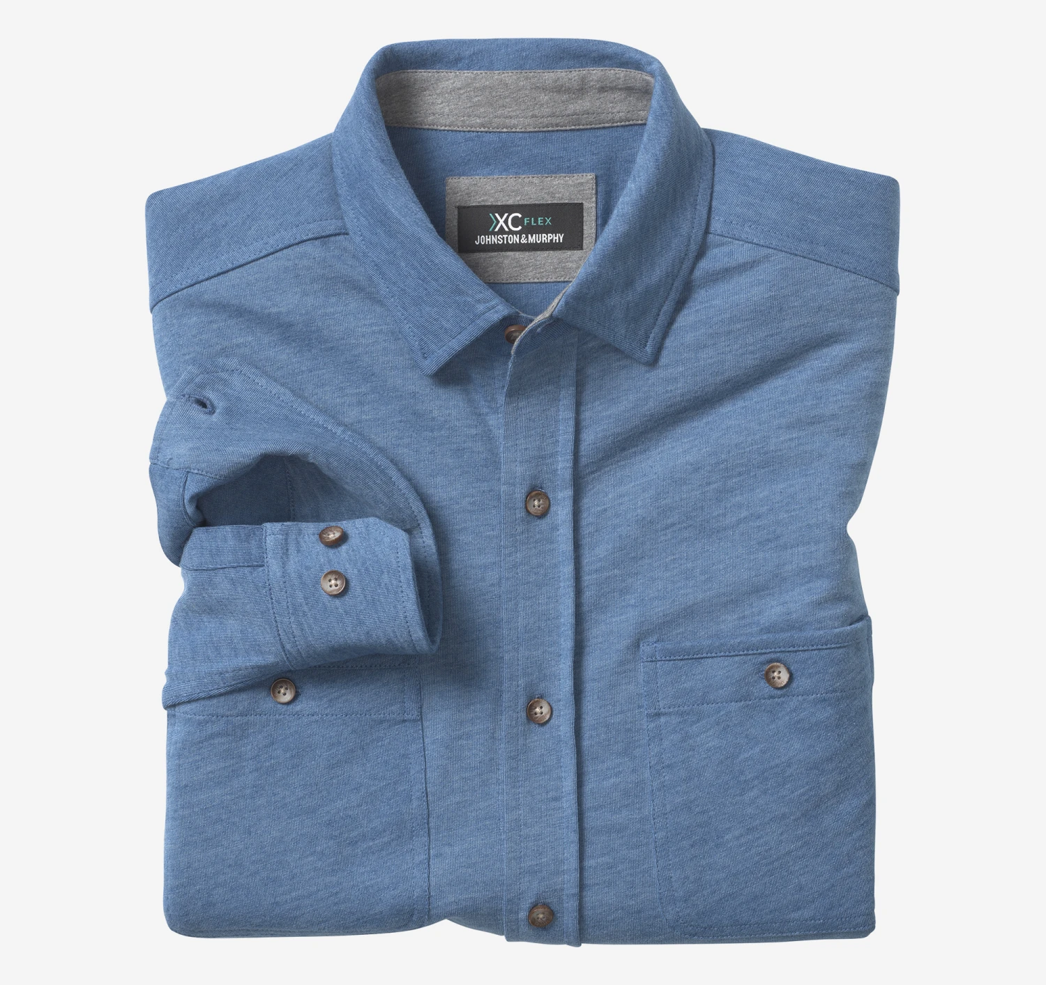 XC Flex® Stretch Indigo Long-Sleeve Shirt - 07405937-3XL 1 XC Flex® Stretch Indigo Long-Sleeve Shirt - 07405937-3XL