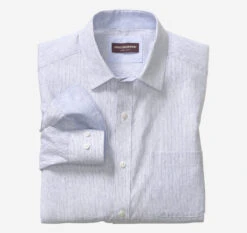 Washed Linen-Blend Shirt - 07409315-XXL