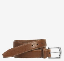 Topstitched Leather Belt - 07507632-32