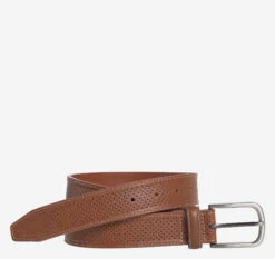 Soft Perforated Leather Belt - 07508076-36