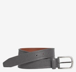 Soft Perforated Leather Belt - 07508078-36